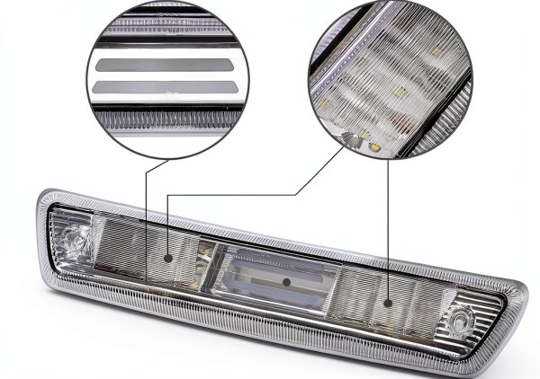Partsam Chrome Rear High Mount Third Brake Light for 2009-2014 F150-3
