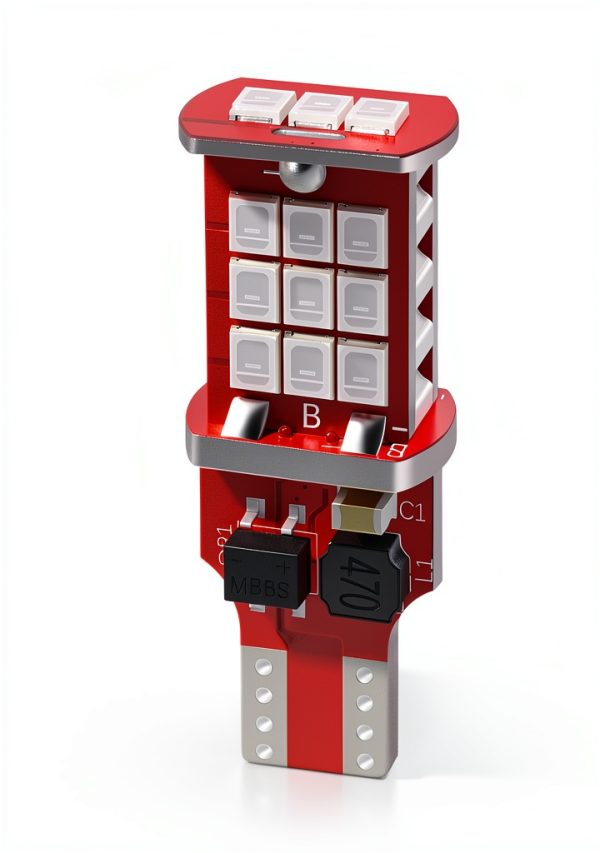 FANTELI 921 LED Red Rear Center Brake Light Bulb 300% Brighter-1