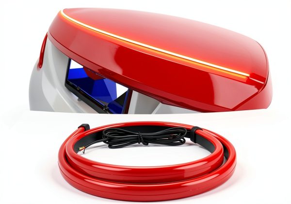 HIPOPY LED Brake Light Strip 144LED Black Flexible 35ft Universal Fit-0