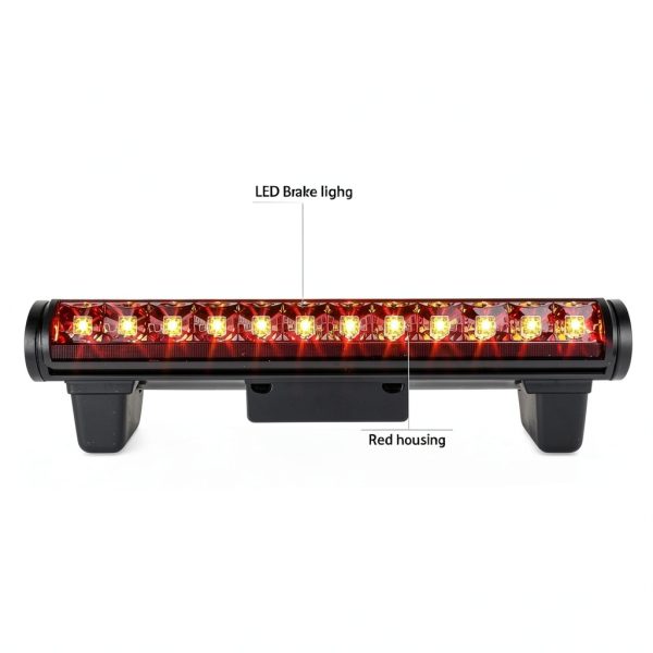 HUSUKU Red Housing Third Brake Light for 2000-2006 Chevy GMC Vehicles-5