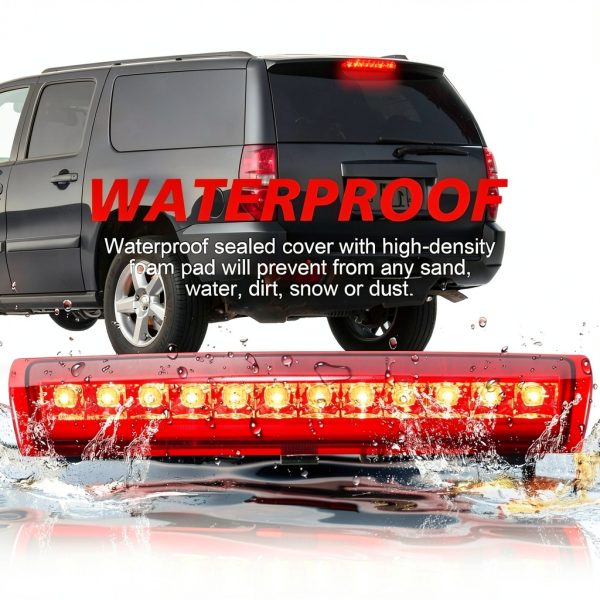 HUSUKU Red Housing Third Brake Light for 2000-2006 Chevy GMC Vehicles-2
