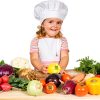 Kids Apron and Chef Hat Set, Adjustable Cotton Child Aprons with Large Pocket White Girls Boys Kitchen Bib Aprons for Cooking Baking Painting-6