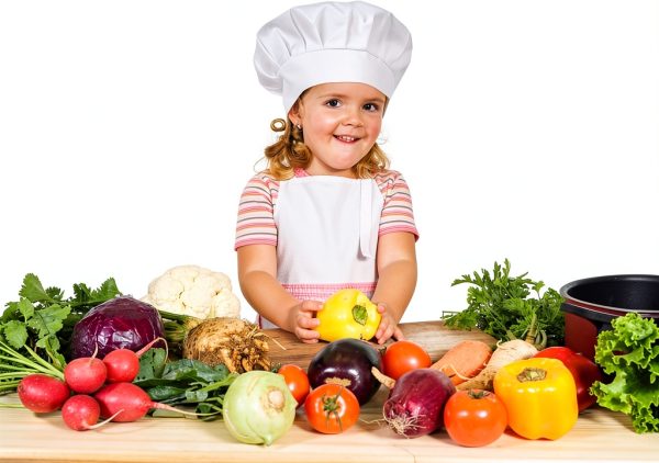 Kids Apron and Chef Hat Set, Adjustable Cotton Child Aprons with Large Pocket White Girls Boys Kitchen Bib Aprons for Cooking Baking Painting-6