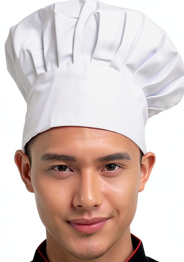Chef Hat Hyzrz Adult Adjustable Elastic Kitchen Cap One Size Black-0