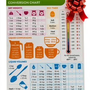 Kitchen Conversion Chart Magnet 8x6 by Momo & Nashi Plastic Magnet-0