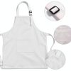Kids Apron and Chef Hat Set, Adjustable Cotton Child Aprons with Large Pocket White Girls Boys Kitchen Bib Aprons for Cooking Baking Painting-3