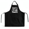 Rosoz Funny BBQ Black Chef Aprons for Men, I Cook and I Know Things Adjustable Kitchen Cooking Aprons with Pocket Waterproof Oil Proof Father’s Day/Birthday-3