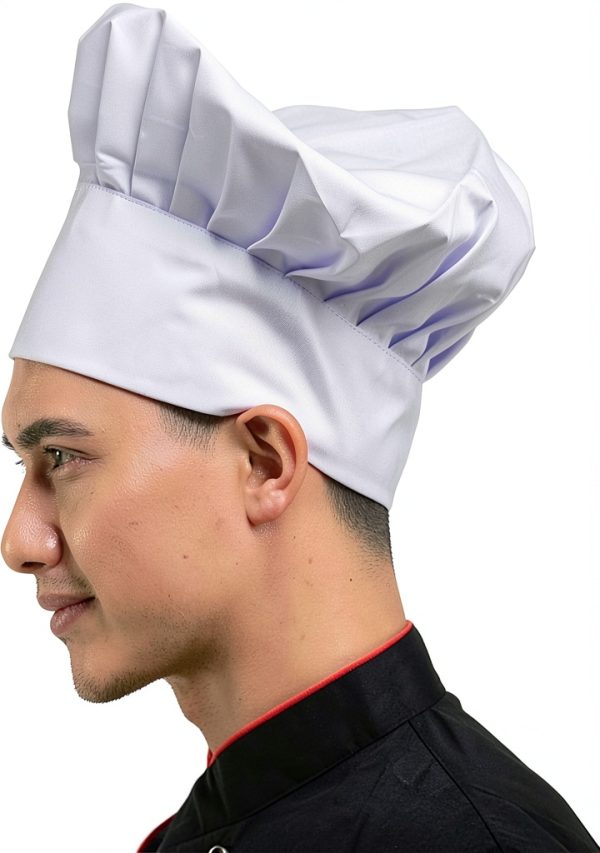 Chef Hat Hyzrz Adult Adjustable Elastic Kitchen Cap One Size Black-3